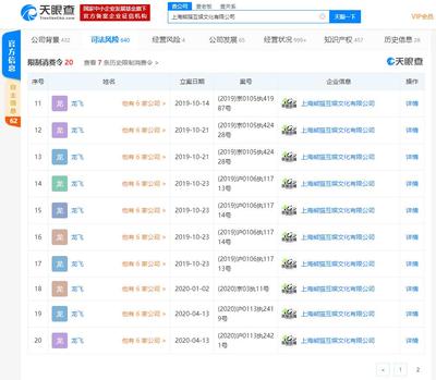 王思聪旗下上海熊猫互娱文化再成失信被执行人，经营性互联网文化企业警示录